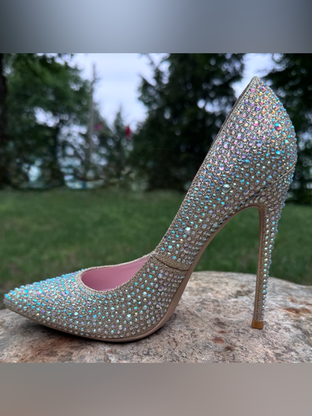Elizabet Tang Rhinestone Glitter Pumps - Picture 3 of 10